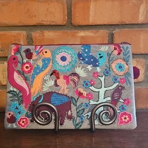 🆕️ PIER 1 Colorful Embroidered Clutch/Organizer